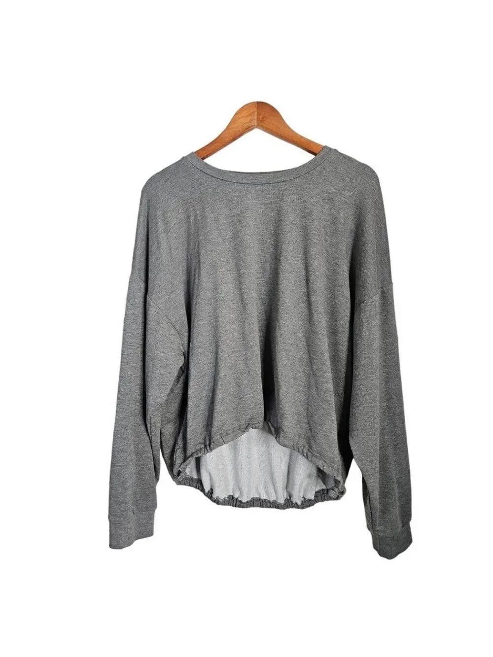 Fabletics Heather Gray Long-Sleeve Pullover